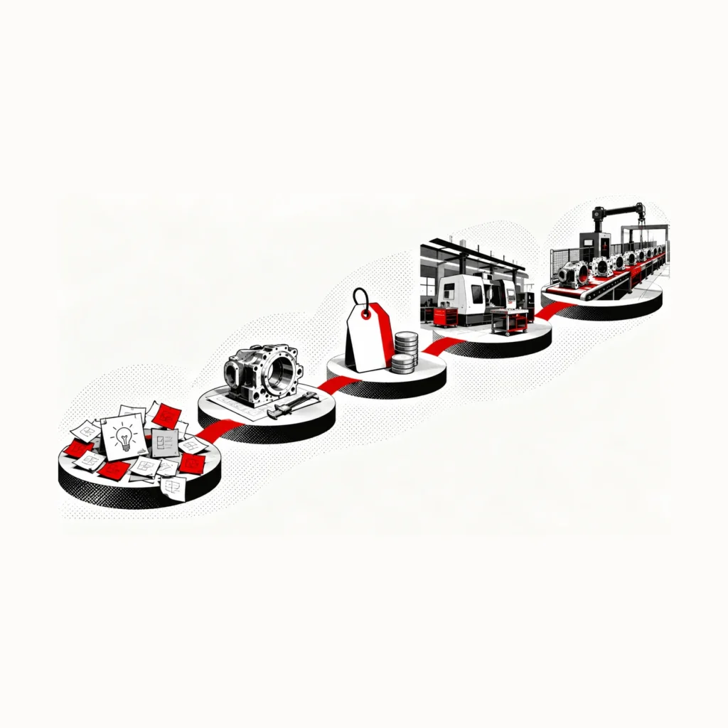 Five stepping stones from ideas and prototype to pricing, production and a repeatable line
