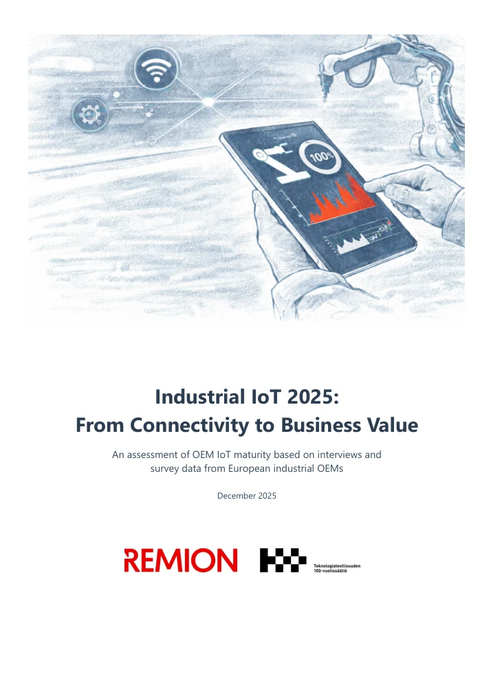 Cover of the Industrial IoT 2025: From Connectivity to Business Value study by Remion